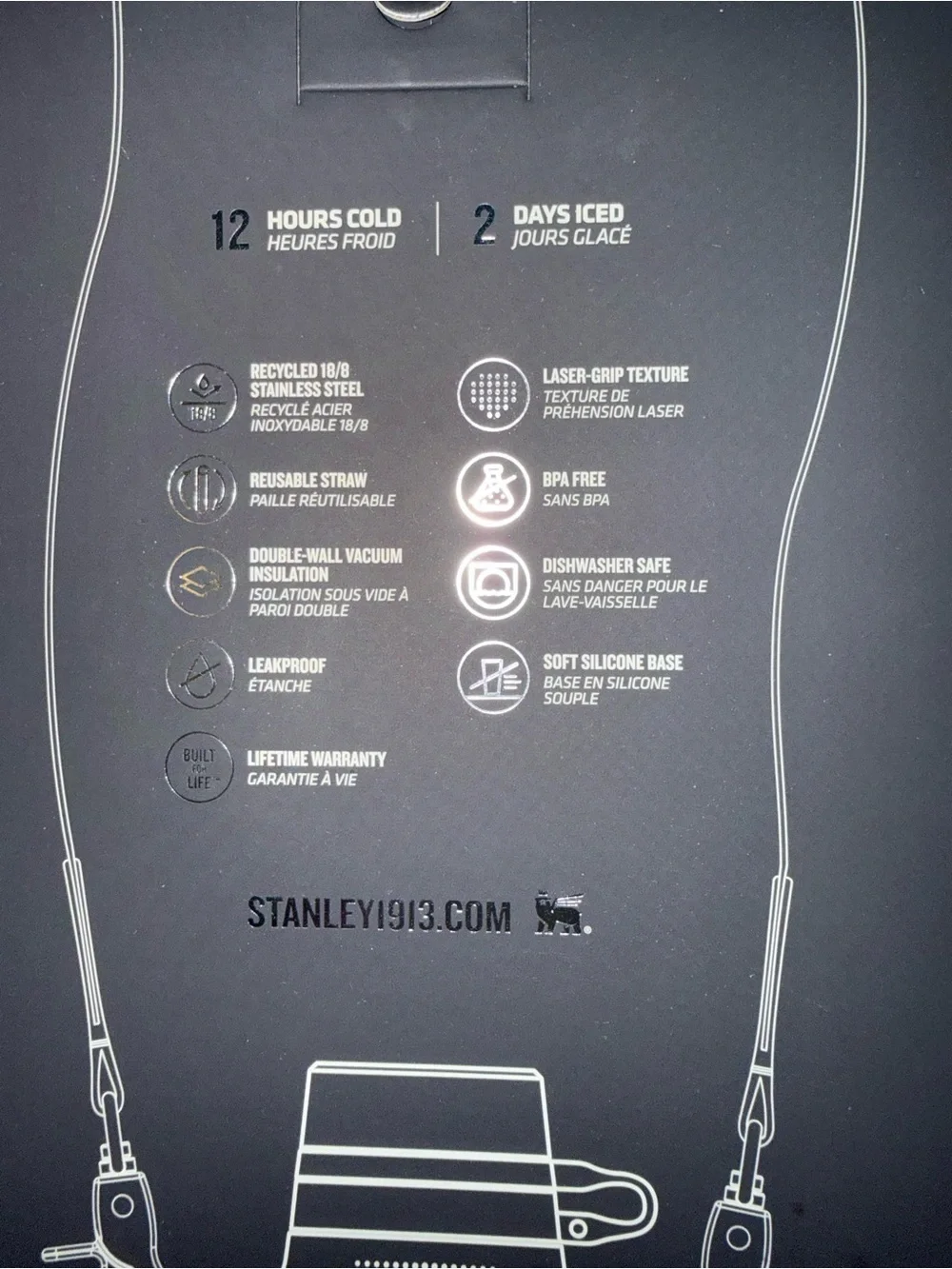 Stanley Purple Cross Bottle Insulated Water Bottle